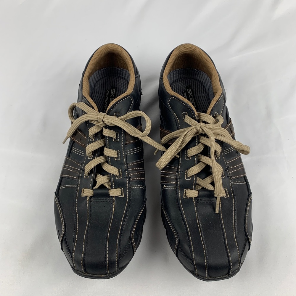 Men’s Skechers Casual Shoes Black and Tan Sz 12